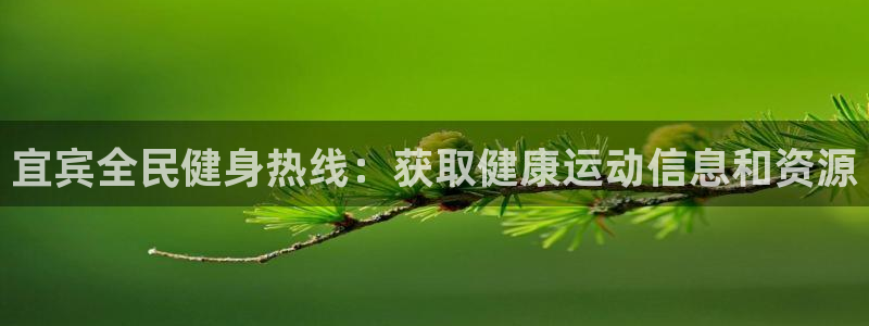 凯时效果怎么样：宜宾全民健身热线：获取健康运动信息和资源