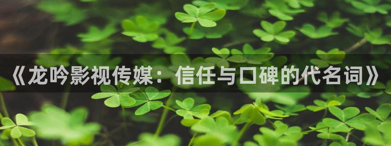 海狮视频免费观看所有电视剧大全：《龙吟影视传媒：信任与口碑的代名词》